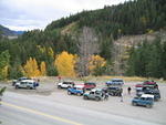 The group waits at a GPS waypoint for the next task.
