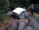 No wonder everyone went around this puddle!
