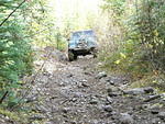 Doug setting the mark on the climb.