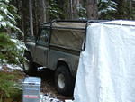 Neat custom tarp on a 109.