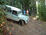 Saturday timed event, too big to get around that corner.