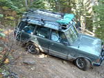 '88 Range Rover trying for that first turn.