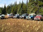Assembling for Saturday morning departure.