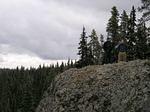 Don and Jeff on a rock pile that hadn't crumbled to the valley floor yet.