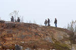 Spectators on the ledge
