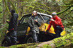 The Recovery Boys stand by waiting to be called in to help.