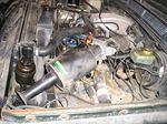 Various views of the old V8 and the wiring around the engine compartment.