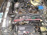 It took 9 hours of fiddling to disconect everything and remove the engine from the car. I didn't want to just cut everything in case I required it in the conversion.
