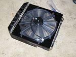 Electric fan and new sheet metal shroud test fitted.