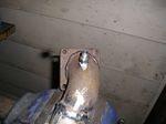 The fitting for the Pyro guage is drilled, threaded and installed.