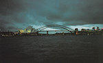 Sydney Harbour at dusk from the Gardens