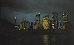 Sydney at night viewed from the Gardens