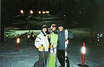 L to R: Andrew Hall, Myself and "Pommy" Dave at night skiing